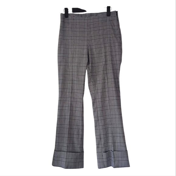 Sosken Studios Canada Plaid Academia Wide Leg Cropped Cuffed Stretch Pants 10